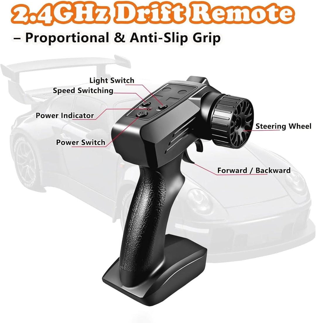 PIWIJOY Auto RC de Deriva, Vehículo de Control Remoto a Escala 1:24...