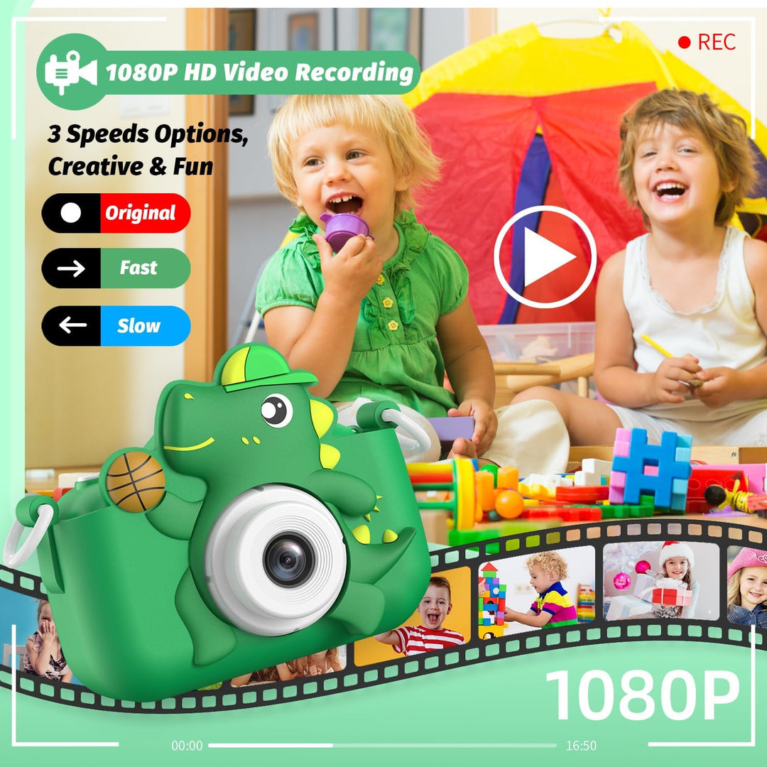 Juguete de cámara para niños, cámara de juguetes de dinosaurio mast...