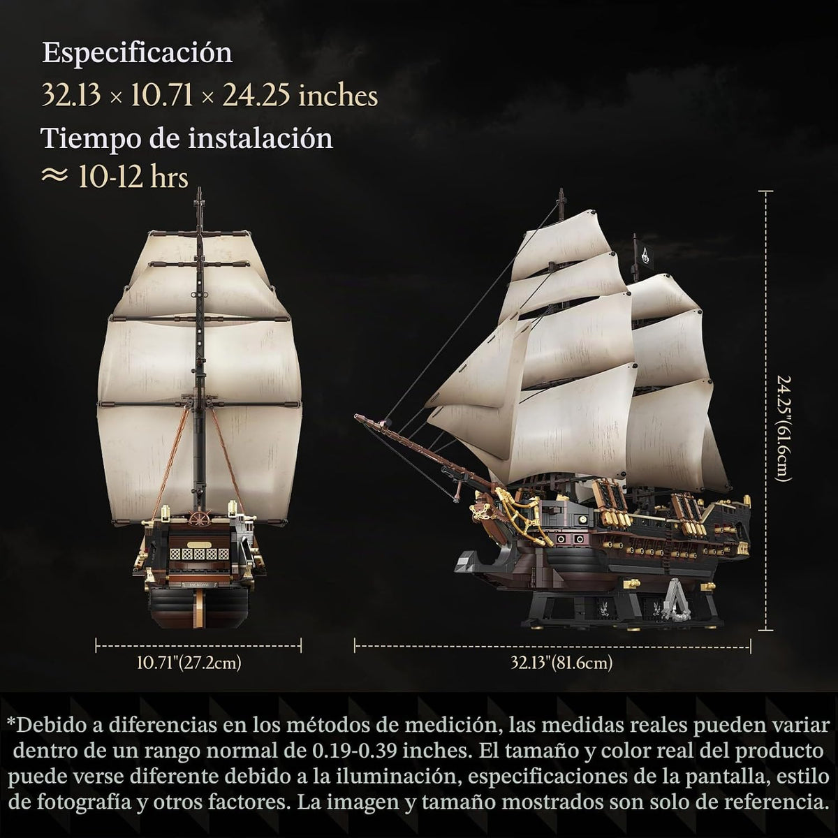 Wise Block Assassin's Creed - Juego de construcción de barcos piratas con