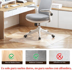 Lámpara Alfombrilla para silla de oficina para suelos de madera dura - 36"x47" Alfombrillas para silla de escritorio Protector de suelo para el hogar Resistente - Fácil de limpiar