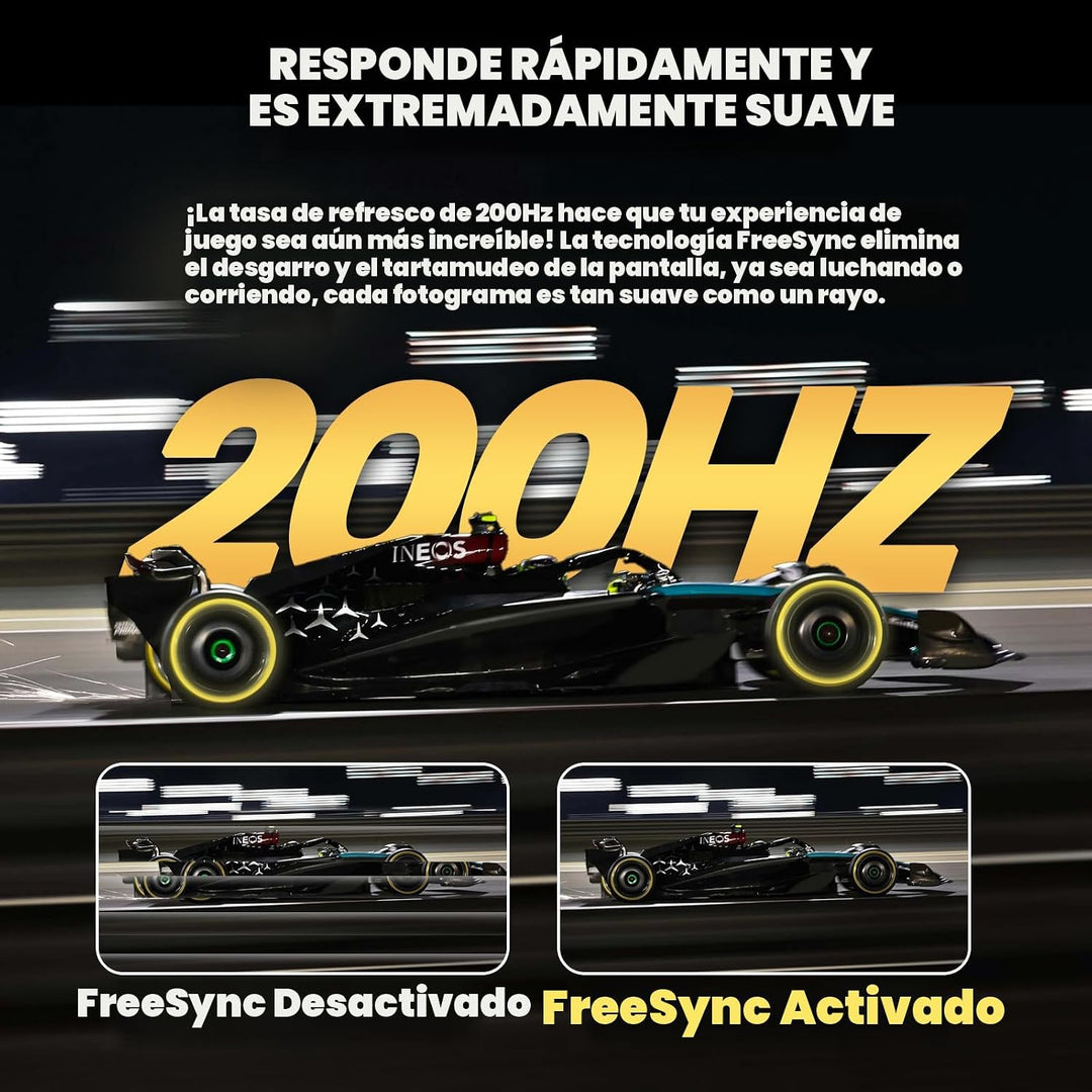 CRUA Monitor curvo para juegos FHD 1080P 200Hz de 24 pulgadas, Free...