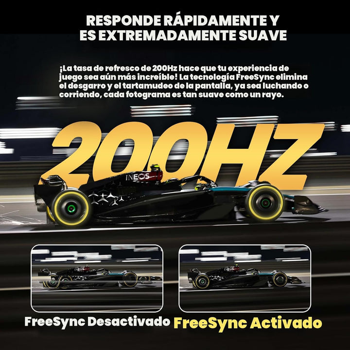 CRUA Monitor curvo para juegos FHD 1080P 200Hz de 24 pulgadas, Free...