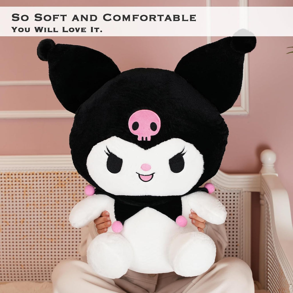 Juju Black Kawaii Plush (28 in) - Peluche Kawaii Negro (28 in) - Peluche Grande Kawaii - Peluche Gigante - Plushie (Hpy)