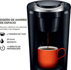 Keurig K-Compact - Cafetera de cápsulas K-Cup de una sola porción, con 3 tamaños de preparación, función Smart Start, depósito extraíble de 36 onzas, negro