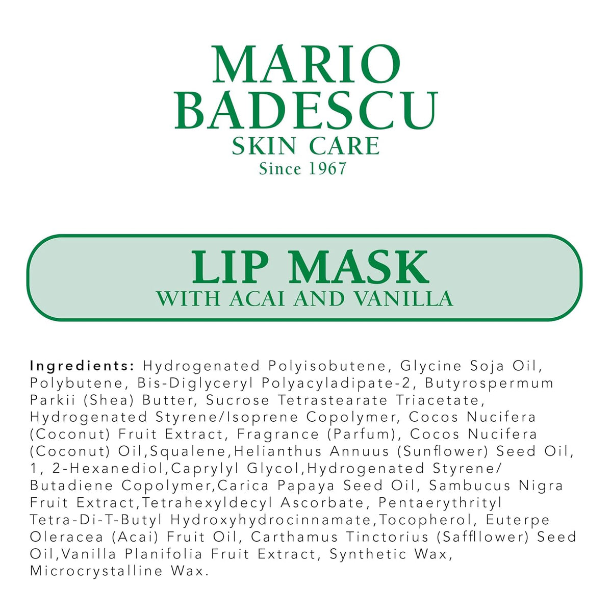 Mario Badescu Máscara labial, tratamiento de labios durante la noch...