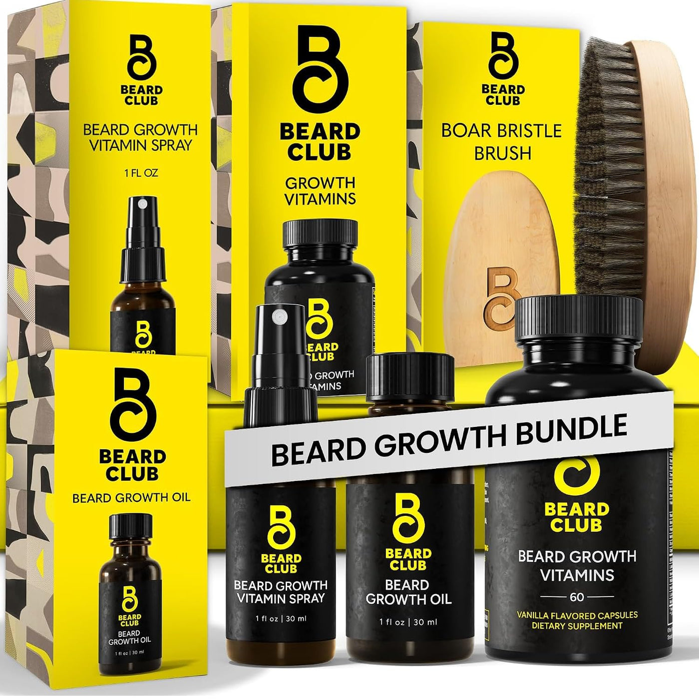 Kit Premium de Crecimiento de Barba Beard Club - Aceite de Crecimie...