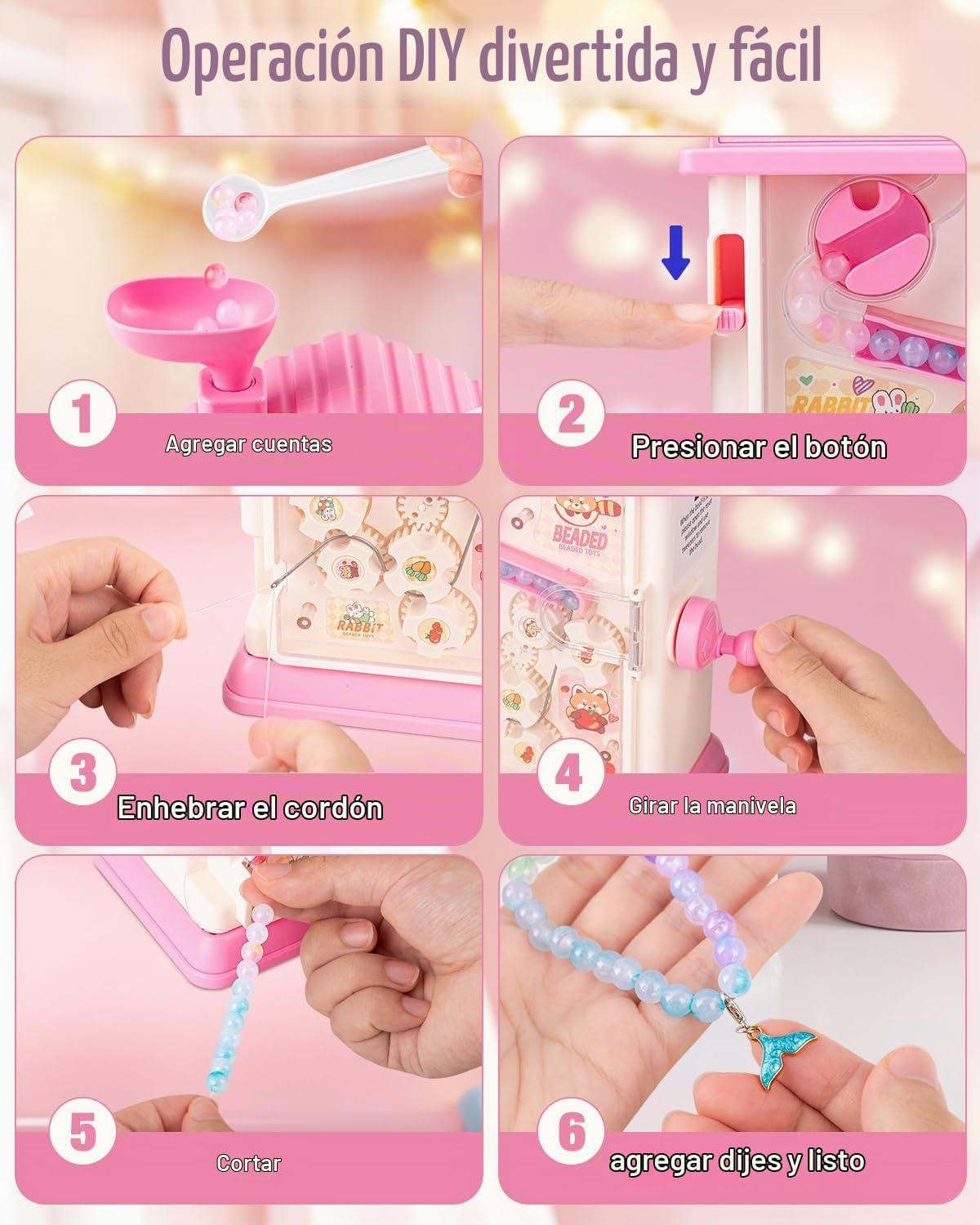 Kit de fabricación de pulseras, más de 800 cuentas, regalo de