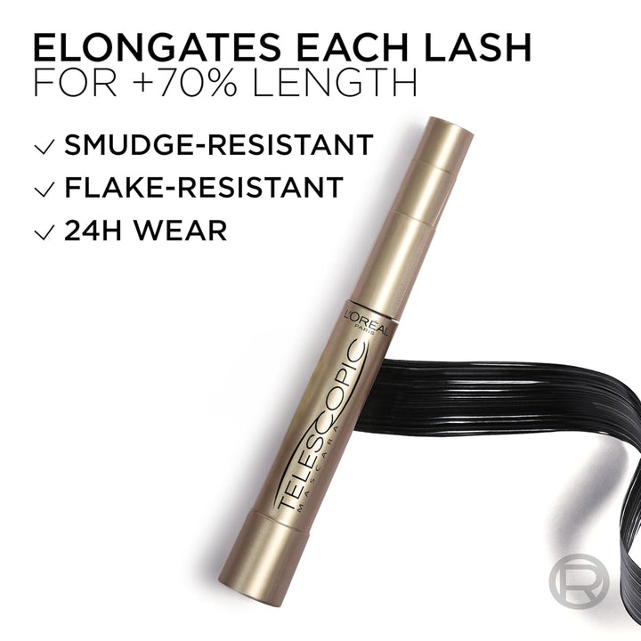 L'Oreal Paris - Máscara de alargamiento de pestañas, maquillaje...