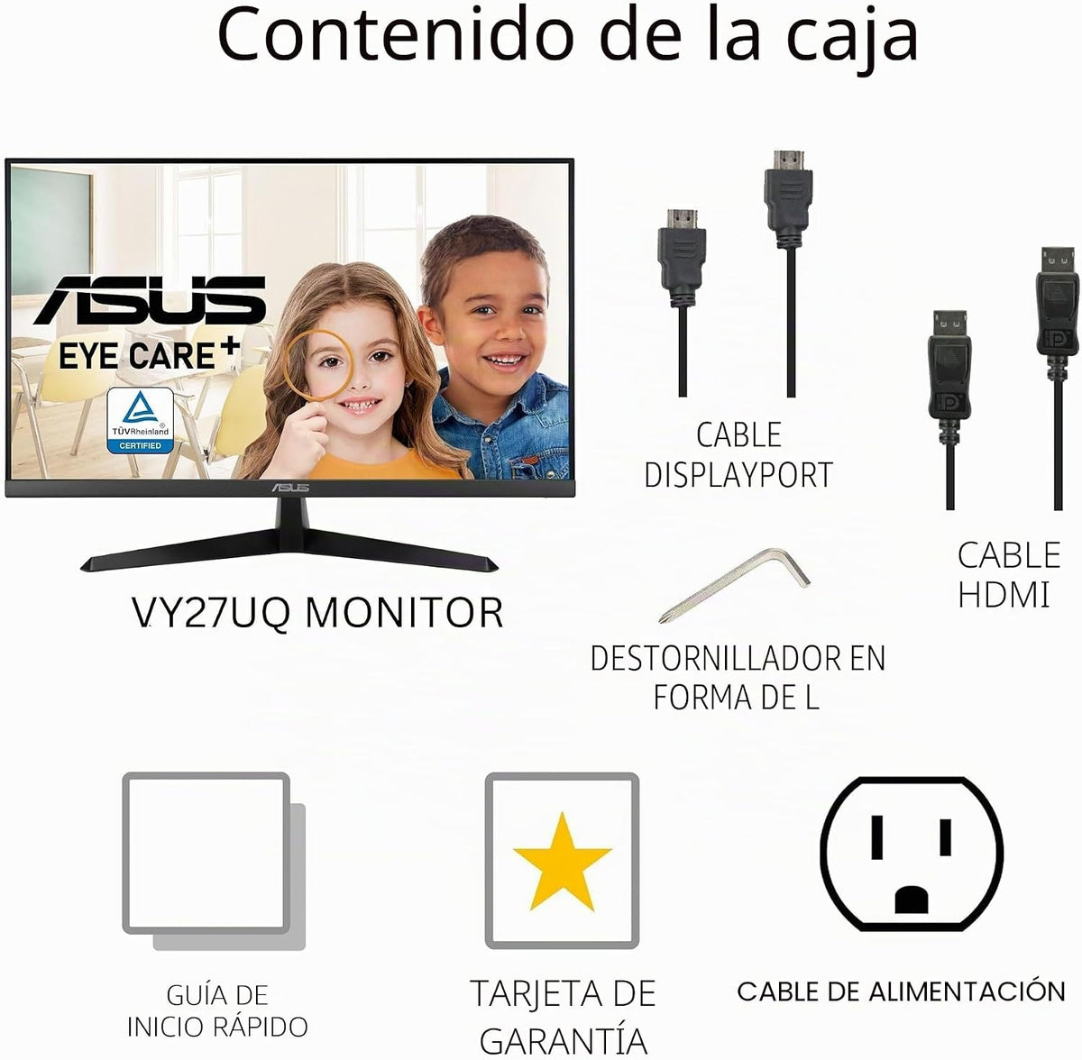 ASUS 27\u201D 4K Monitor de cuidado ocular (VY27UQ) - UHD (3840 x 2...