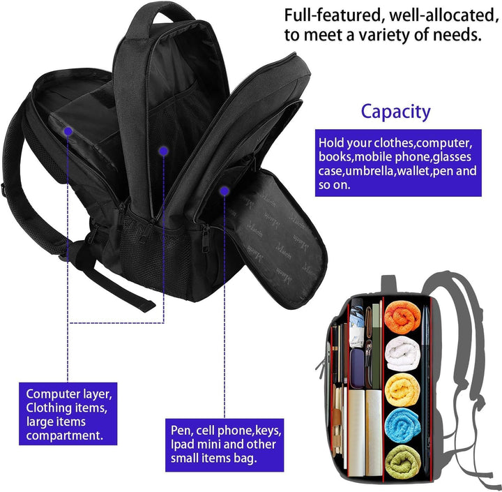 MATEIN Mochila de viaje extra grande, compatible con TSA, de 18.4 p...