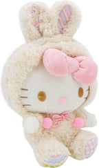 Peluche Kawaii de caricatura de conejito de dibujos animados, juguetes suaves de peluche de conejo, juguete de peluche de animales de peluche, regalos de cumpleaños para niñas y niños (L)