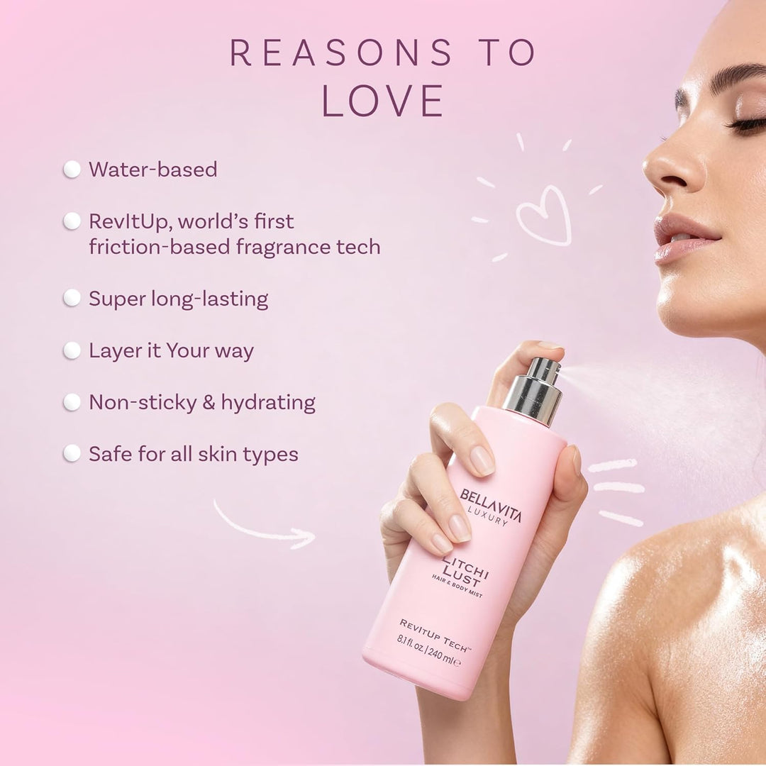Bellavita Luxury Litchi Lust - Aerosol corporal y corporal para muj...