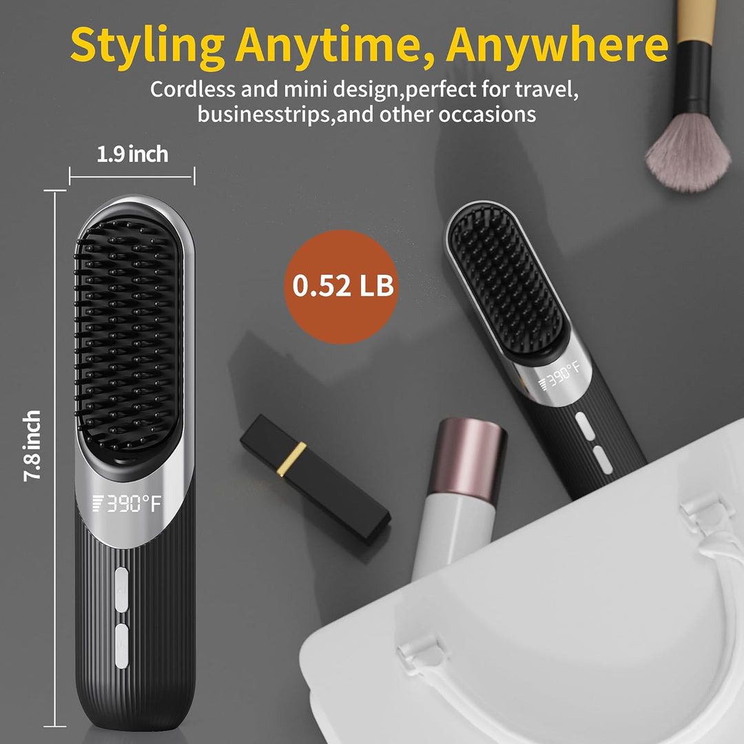 Cepillo de peinado inalámbrico 2 en 1 AI Smart Styler calor rápido...