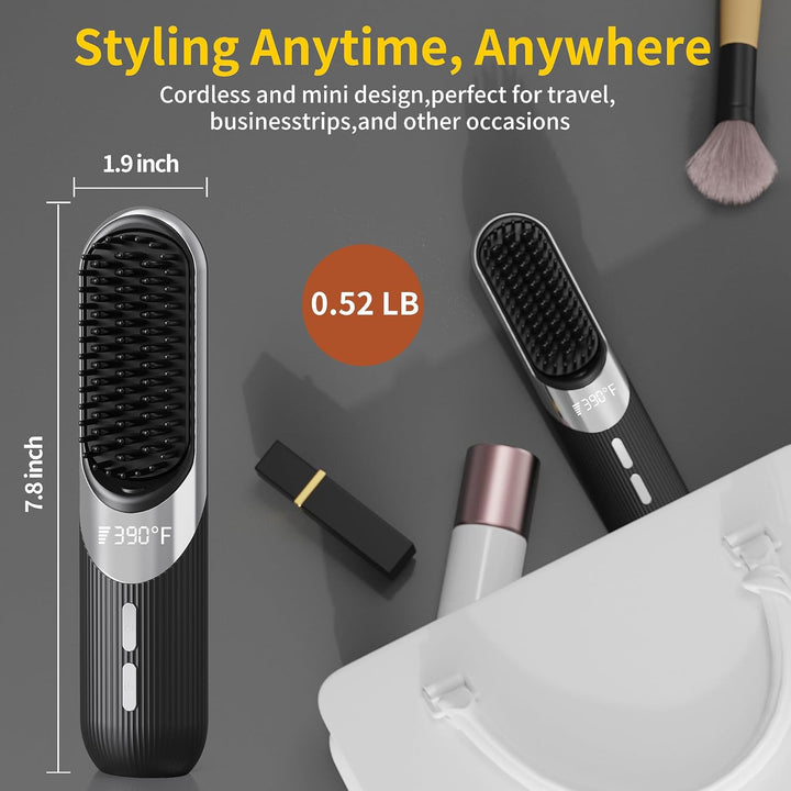 Cepillo de peinado inalámbrico 2 en 1 AI Smart Styler calor rápido...