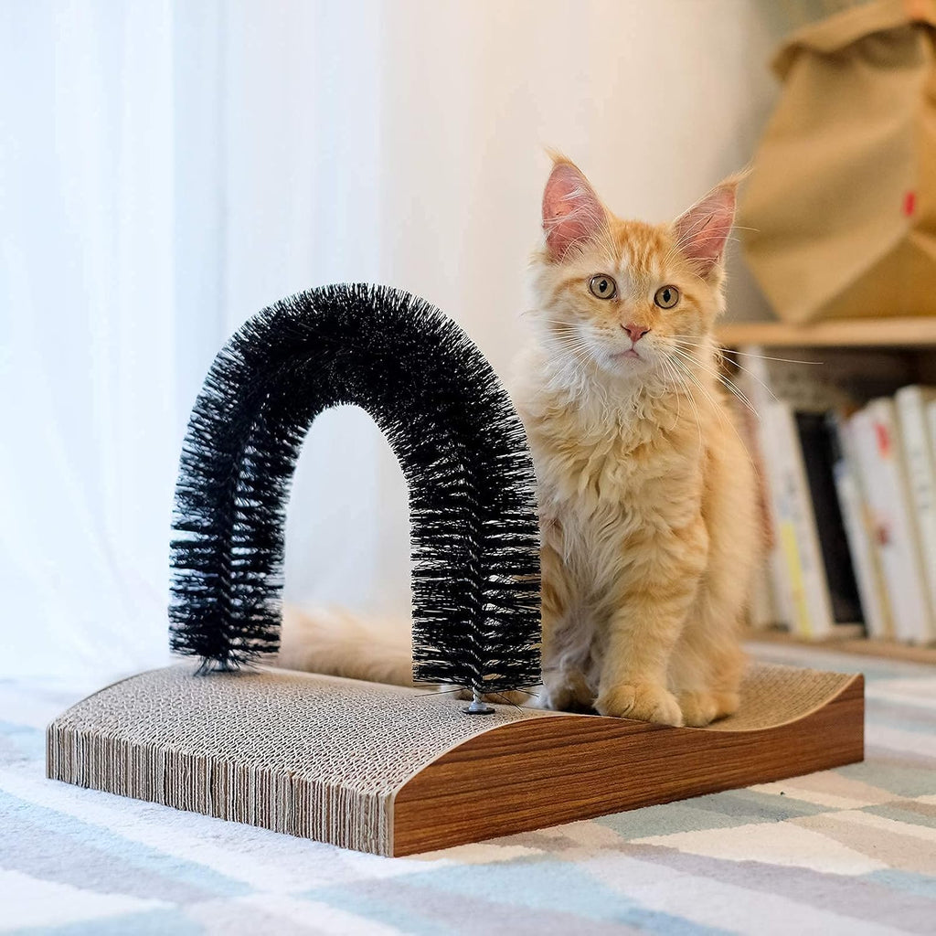 FUKUMARU Cat Self Groomer 2.0 versión, rascador de cara de arco de gato
