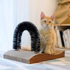 FUKUMARU Cat Self Groomer 2.0 versión, rascador de cara de arco de gato
