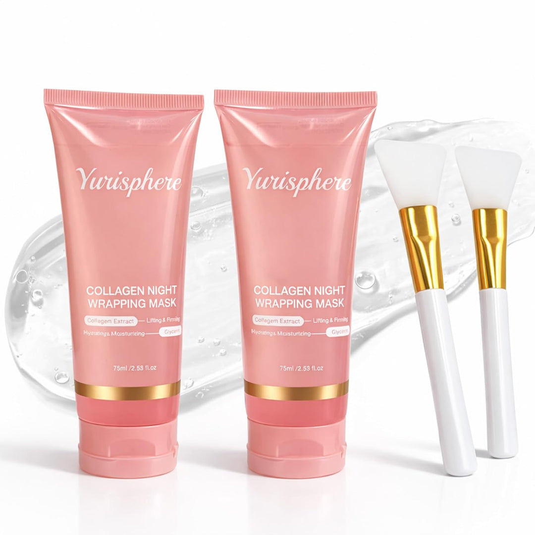 Yurisphere Máscara facial de colágeno para toda la noche, mascarill...