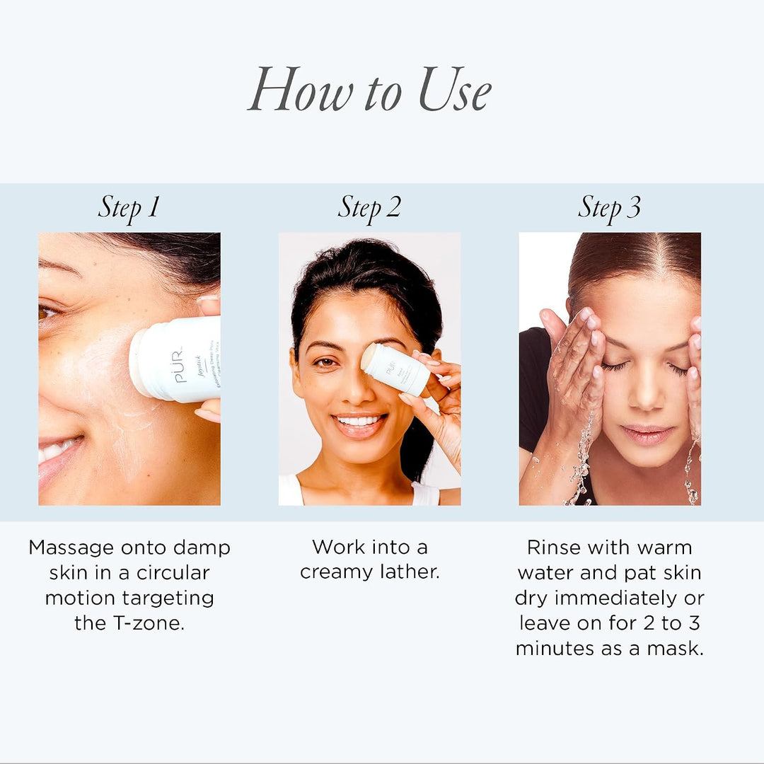 PÜR MINERALS Mascarilla facial en barra \u2013 Limpiador profundo e...