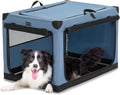 PETSFIT Jaula portátil suave de 36 pulgadas para perros – Marco resistente en espiral patentado, perrera plegable para perros medianos y grandes, 3 puertas de malla, cremalleras con cerradura