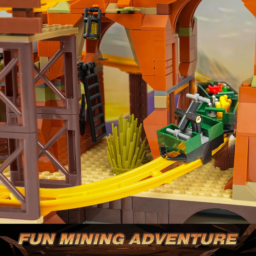 Juego de construcción de montaña rusa occidental juguete
