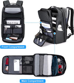 FENRUIEN Mochila de viaje de 17 pulgadas, color gris