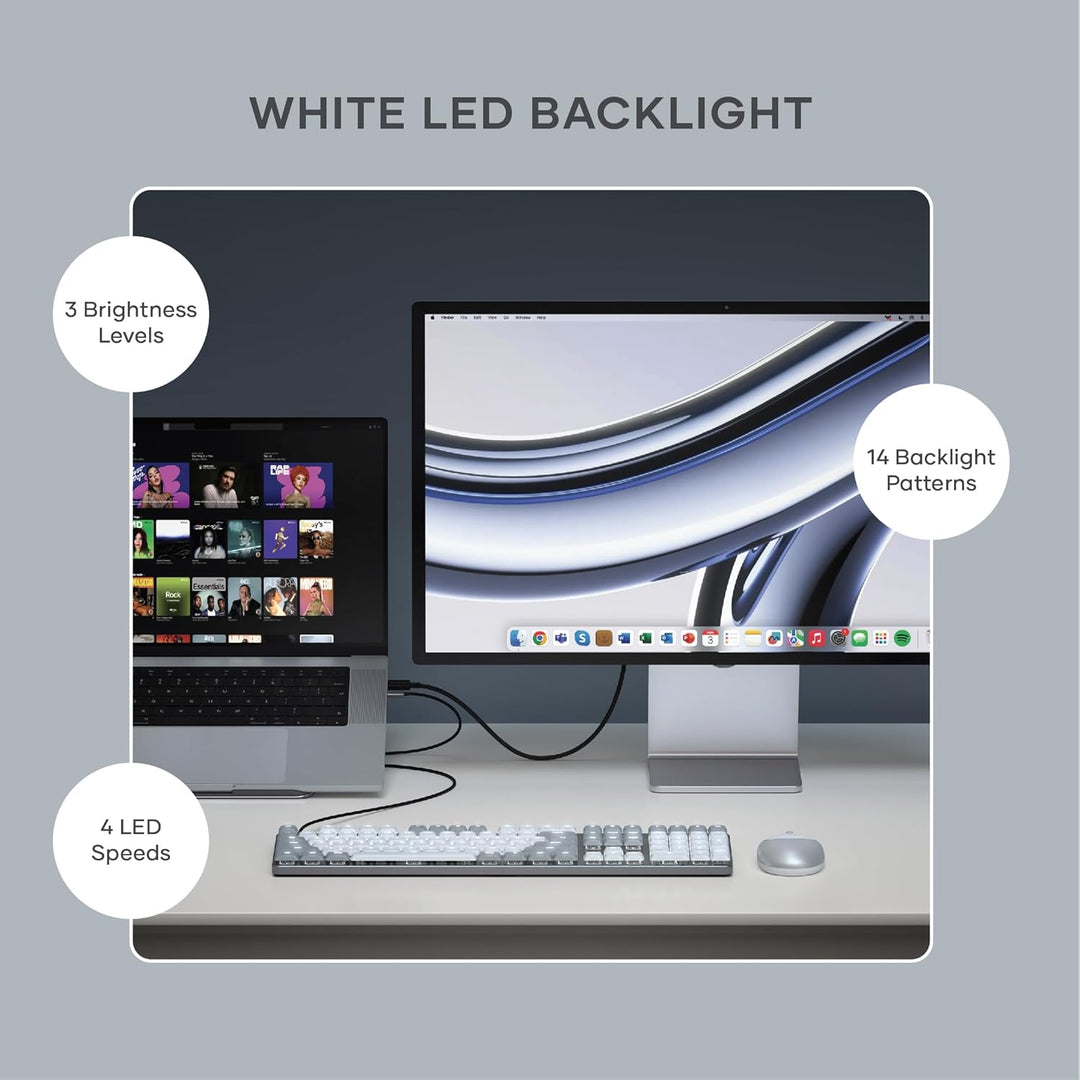 Satechi SM3 - Teclado mecánico para Mac y Windows, 108 teclas de ta...