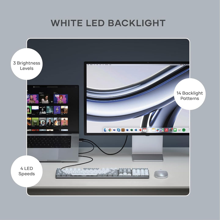 Satechi SM3 - Teclado mecánico para Mac y Windows, 108 teclas de ta...