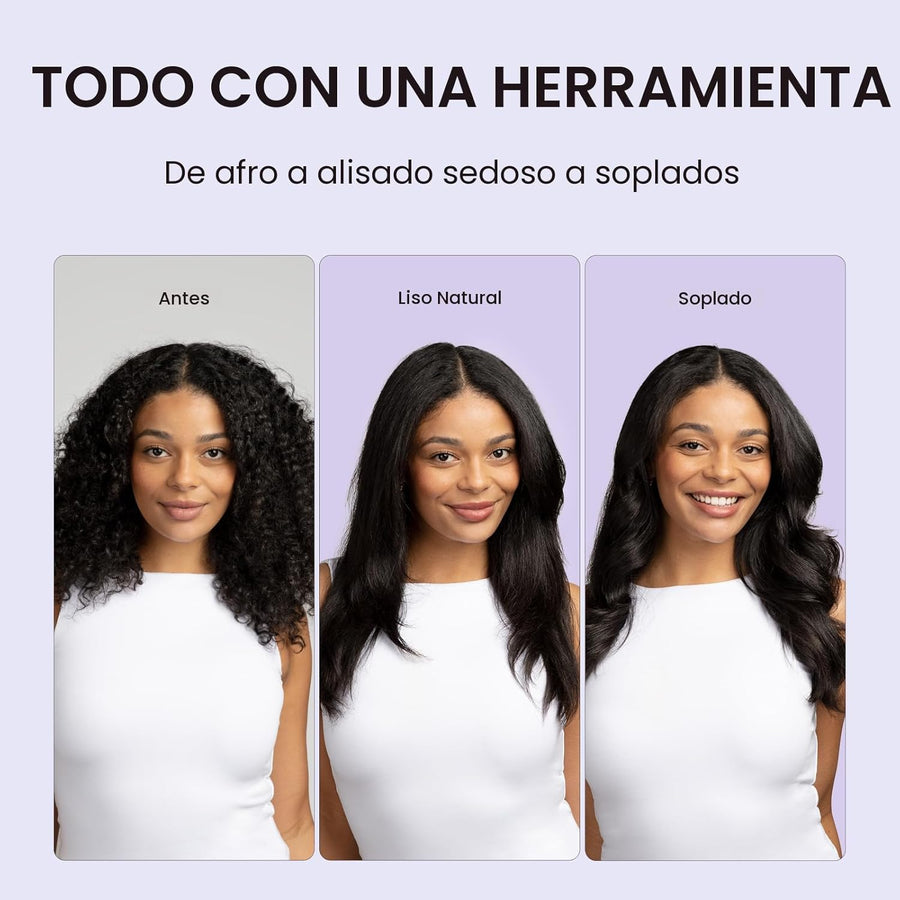 Wavytalk Cepillo térmico Blowout Boost, rizador de cepillo redondo...