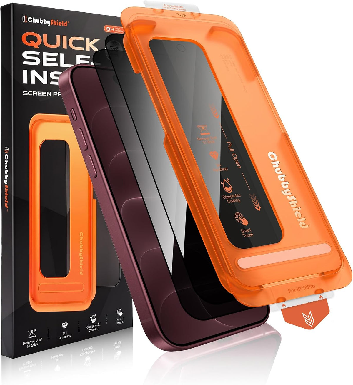 chubbycable Paquete de 2 protectores de pantalla de privacidad para iPhone