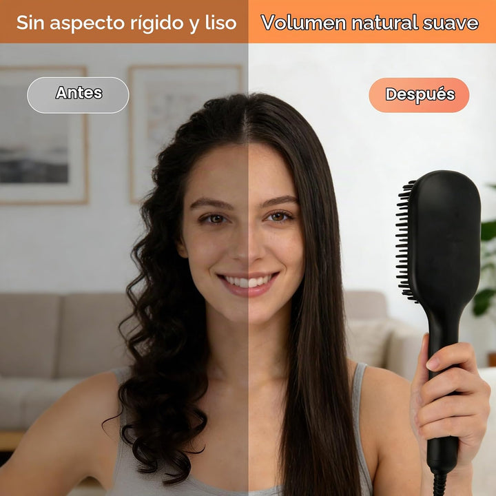 Cepillo alisador de pelo, peine grande con calefacción para alisar...