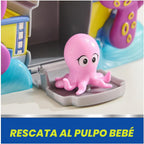 Set de juego PAW Patrol Pup Squad Pultopus Rescue con vehículo de juguete Chase