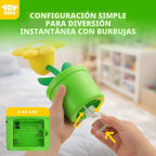 TOY Life Máquina de burbujas Daisy con luces LED y música, juguete de