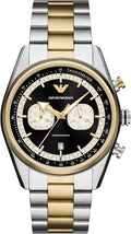 Emporio Armani Reloj cronógrafo para hombre con correa de acero inoxidable o cuero; reloj de vestir para hombre