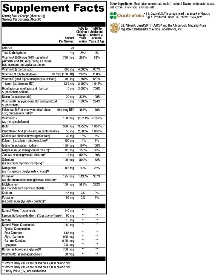 XYMOGEN ActivNutrients - Polvo multivitamínico sin cobre y hierro,...