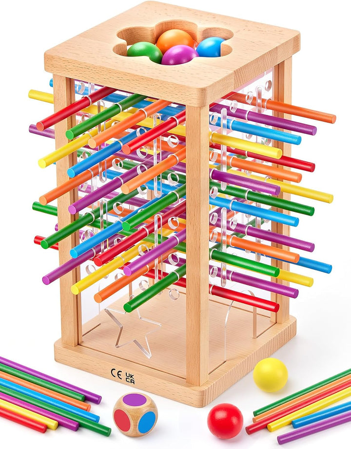 Montessori - Juego de mesa de madera para niños de 4 a 6 años, educ...