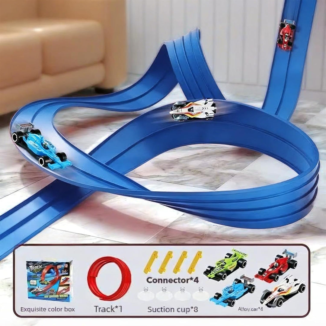 Flex Track - Pista de carreras flexible de 16 pies con
