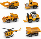 6 piezas de juguetes de vehículos de construcción, mini vehículos de