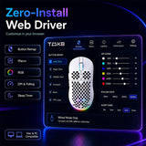 TMKB Falcon M1 - Ratón inalámbrico para juegos, sensor óptico de 24...