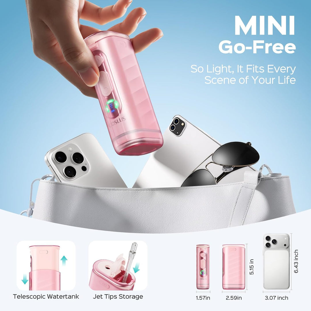 COSLUS Irrigador dental portátil T50 para viajes: Mini púa dental i...