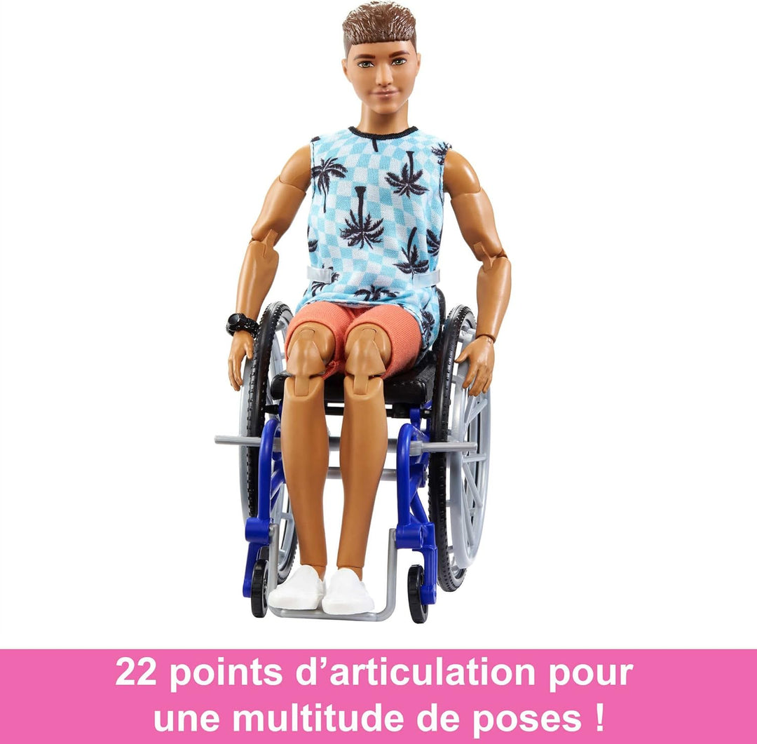 Muñeca Barbie Ken con silla de ruedas y rampa, juguetes para niños,...