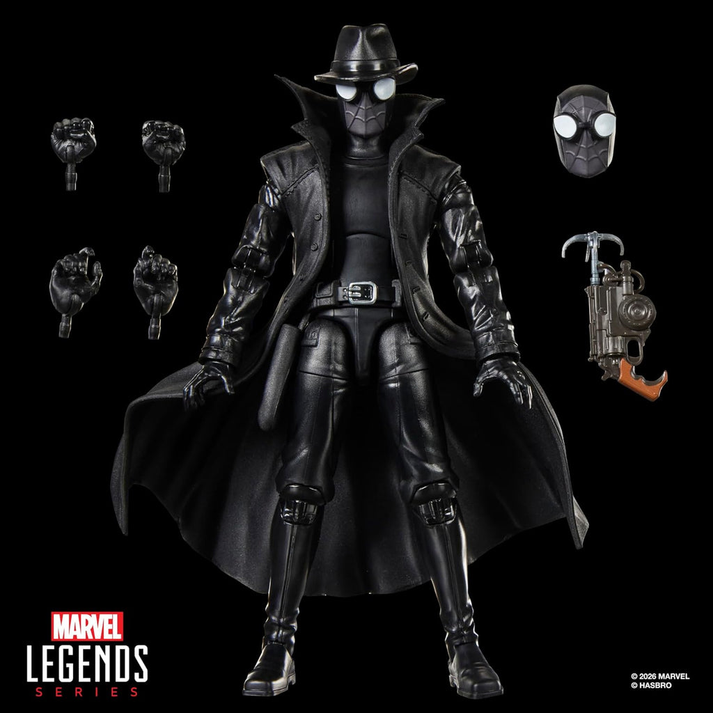 Marvel Legends Series Spider-Man Noir, Retro Cardback Spider-Man Comics Figura de acción