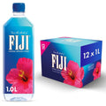FIJI Agua embotellada artesanal natural, 1 litro / 33.8 onzas líquidas
