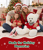 MaoGoLan Peluche de Navidad de 39 pulgadas, oso de peluche grande