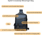 Bolsa de mensajero resistente al agua para hombre: resistente a la lluvia ligera de 10 minutos