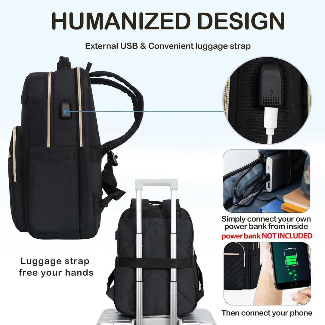 VANKEAN - Mochila para laptop de 17.3 pulgadas para mujeres y hombr...