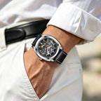 BENYAR Reloj Automático Mecánico de Esqueleto para Hombre de Vestir