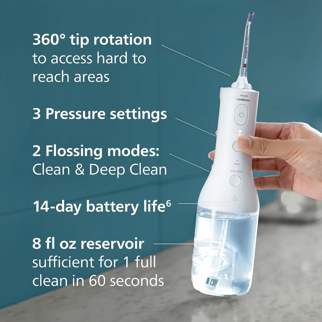 Philips Sonicare Irrigador dental inalámbrico de potencia 3000 \u20...
