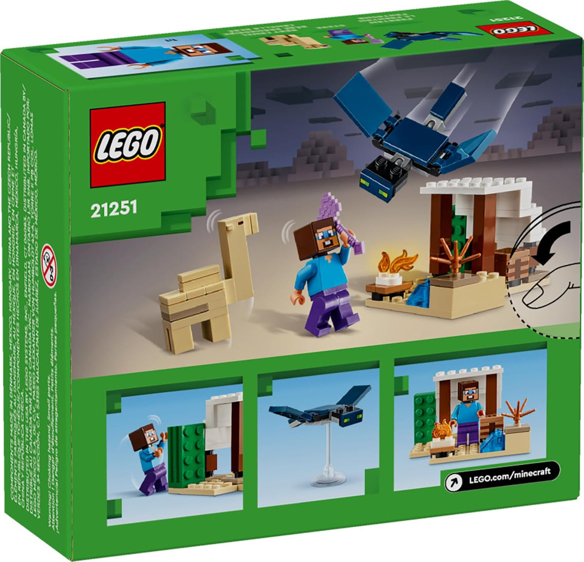 LEGO Minecraft Steves Desert Expedition - Juguete de