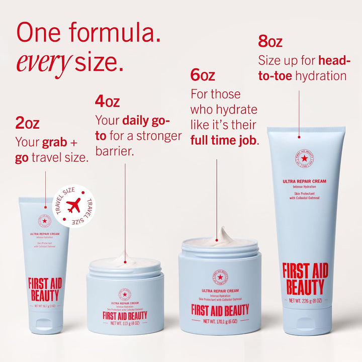 Crema ultra reparadora First Aid Beauty, hidratación intensa, humec...