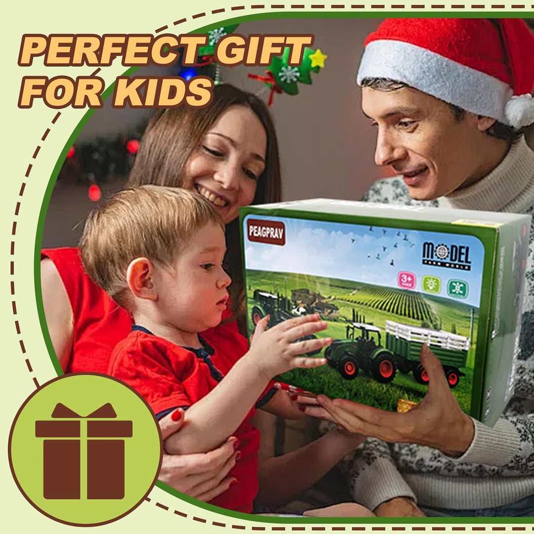 Farm Toys - Tractor con remolque juego de tractor de 165